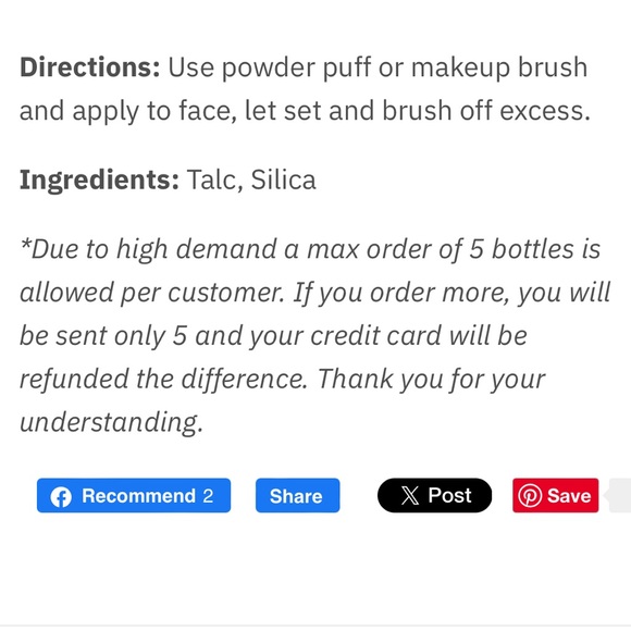 ✨💛 RCMA The Original No Color Finishing Powder 💛✨ - Picture 5 of 5